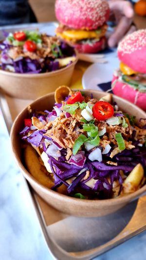 With loaded fries (small portion) at Vegan Heroes in Eindhoven