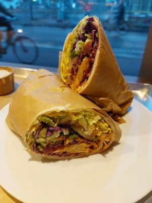 Chick n chill wrap at Vegan Heroes in Eindhoven
