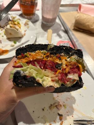fermentation burger  at Vegan Heroes in Eindhoven