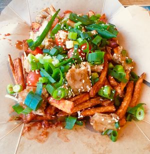 Loaded fries at Vegan Heroes in Eindhoven