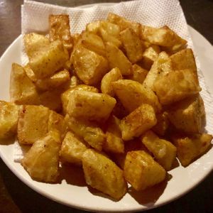 Fried Potatoes - delicious ! at Jaisal Italy in Jaisalmer