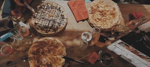 dessert with apple and cinnamon, apple cinnamon and grand magnon, and pear and chocolate at L'Alsacien in Besancon