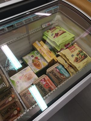 Frozen meals/ meat substitutes at Netto in Akureyri