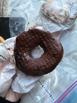 Chocolate vegan doughnut  at Doughnut Plant - Grand Central in New York City