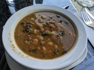 white bean and kale soup at Plantitude in Ladysmith