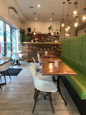 One side of the restaurant's interior at Plantitude in Ladysmith