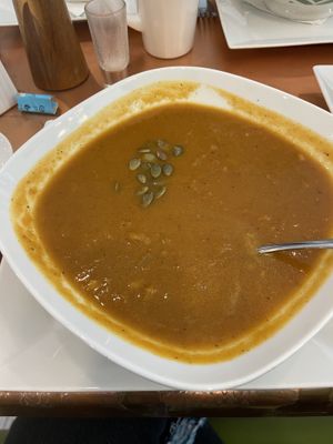 Curry pumpkin soup  at Plantitude in Ladysmith