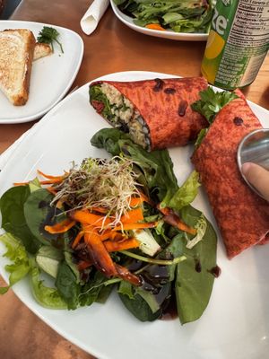 Vegan santa fe wrap (in the beantime cafe)  at Plantitude in Ladysmith