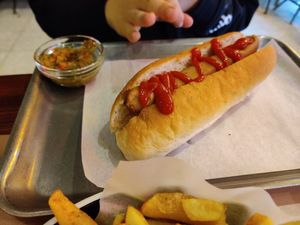 Hot dog at Bath St. Burger in Glasgow