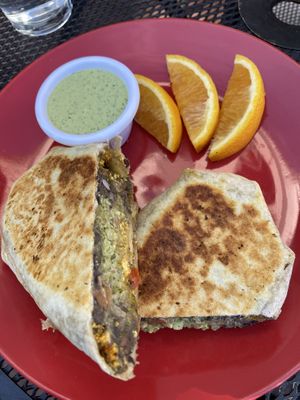 Breakfast burrito at High Note Cafe in Boise