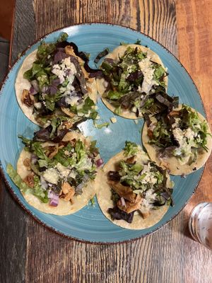 Chimichurri soy tacos   at High Note Cafe in Boise