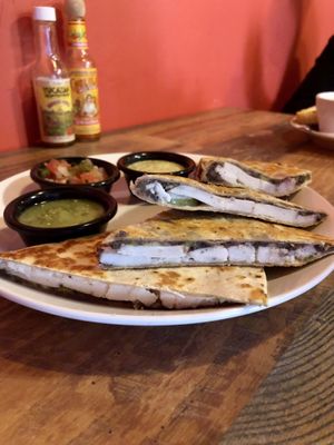 Black bean quesadillas   at High Note Cafe in Boise