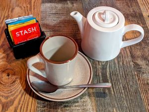 Hot tea, which comes with a good selection of flavors! at High Note Cafe in Boise