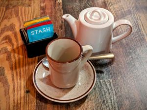 Hot tea, which comes with a wide variety of flavors to choose from! at High Note Cafe in Boise