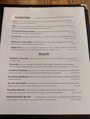 Summer 2024 Menu at High Note Cafe in Boise