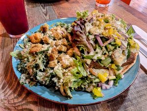 Gyro with Caesar salad at High Note Cafe in Boise