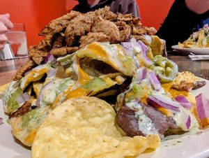 Nachos with Steak at High Note Cafe in Boise