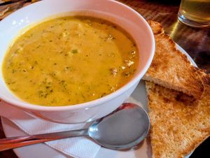 Cheddar Veggie Soup (bowl size) at High Note Cafe in Boise