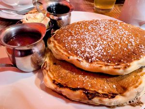 Blueberry Pancakes (half stack) at High Note Cafe in Boise