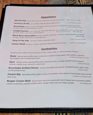 Updated Menu as of 09 March 2025 at High Note Cafe in Boise