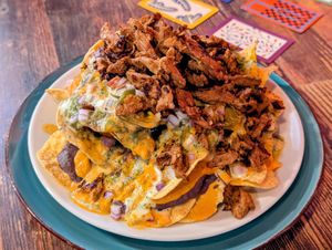 Small Nachos with Steak at High Note Cafe in Boise