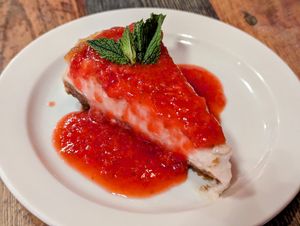 Strawberry Cheesecake at High Note Cafe in Boise