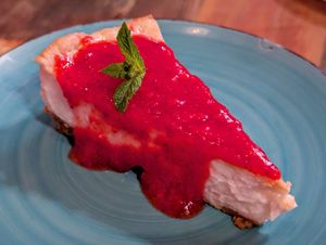 Strawberry Cheesecake at High Note Cafe in Boise