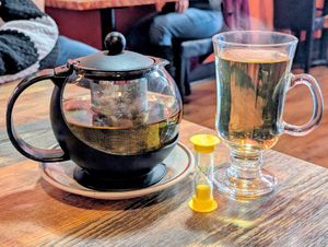 Hot Jasmine Rose Green Tea at High Note Cafe in Boise