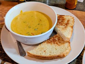 Cheddar Vegetable Soup (bowl size) at High Note Cafe in Boise