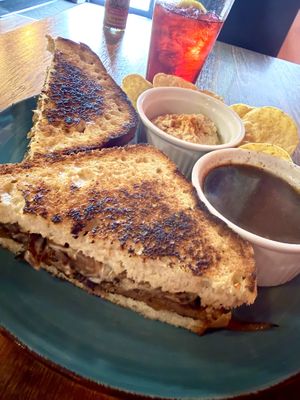 French dip with seitan   at High Note Cafe in Boise