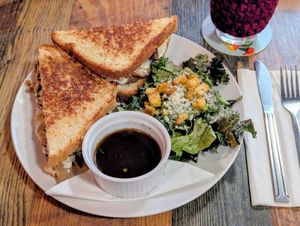 French Dip with Cesar Salad at High Note Cafe in Boise
