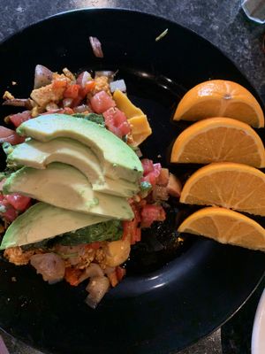 Vegan breakfast potatoes, I added vegan cheese at High Note Cafe in Boise