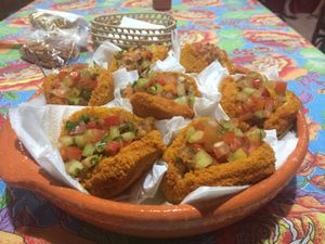 Vegan acarajé  at Acarajé Da Madá in Florianopolis