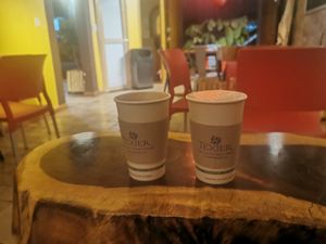 Dos sabores de chocolate at Texier Chocolatería in Oaxaca