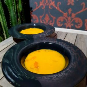 butternut soup, 5 course take away menu on New Years Eve 2020 at 't Vijfde Seizoen in Aalter