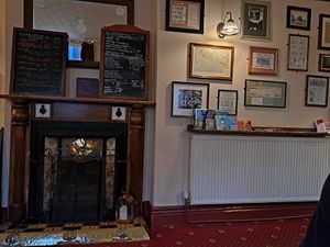 Deco and menu at The Fat Cat in Sheffield