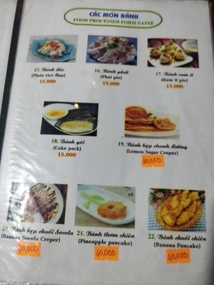 Menu page 3 at Phuong Nam Quan Chay in Hue