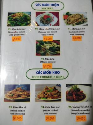 Menu page 13 at Phuong Nam Quan Chay in Hue