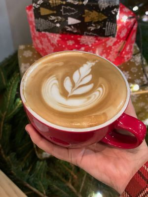 Coffe with plant milk  at Cukru Cafe in Jelenia Gora