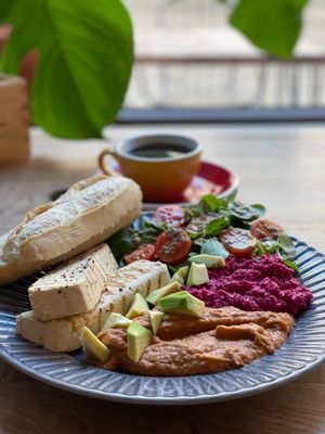 Vegan breakfast  at Cukru Cafe in Jelenia Gora