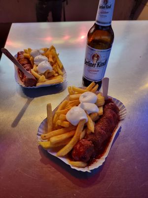 Vegan currywurst at Curry 36 in Berlin