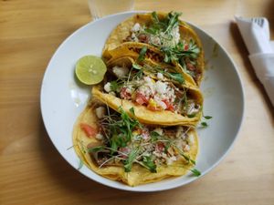 Banana blossom tacos at Verdine in Houston