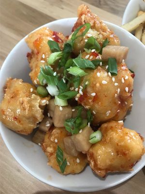 Orange cauliflower  at Verdine in Houston