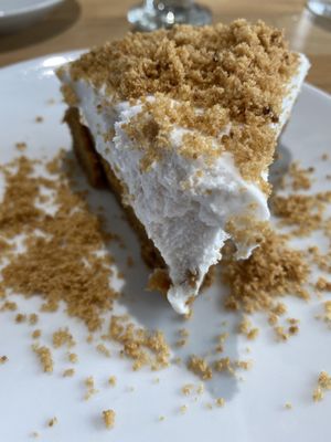 Gluten free Pumpkin Pie at Verdine in Houston