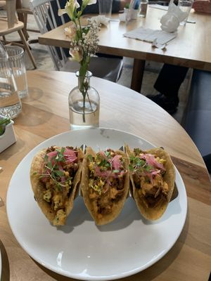 Jackfruit tacos  at Verdine in Houston