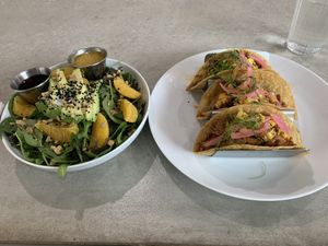 Very delicious. The jackfruit carnitas are unbelievably delicious. It’s also the most cost effective meal at this expensive restaurant  at Verdine in Houston