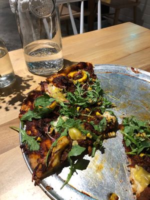 Jackfruit pizza! at Verdine in Houston