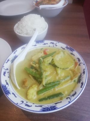 Green Thai curry at Rim Nam Thai in Hebden Bridge