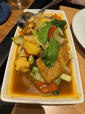 Tofu stir fry   at Rim Nam Thai in Hebden Bridge