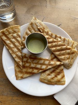 Quesadilla  at Good Karma Artisan Ales & Cafe in San Jose